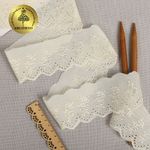 Кружево шитьё диз.ТСВ-20S10 5.5 см, цв.002 молочный, хлопок уп.2,5м, Kruzhevo