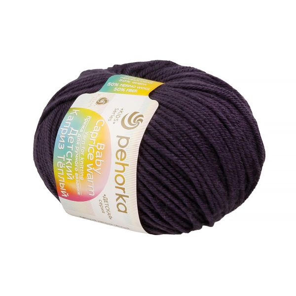 Пряжа Пехорка Детский каприз теплый / уп.10 мот. по 50 г, 125 м, цв.484 баклажан