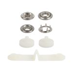 Кнопка рубашечная (джерси) открытая ⌀9.7 мм, 15 шт, никель, (1213-030 №2), KOH-I-NOOR BABY