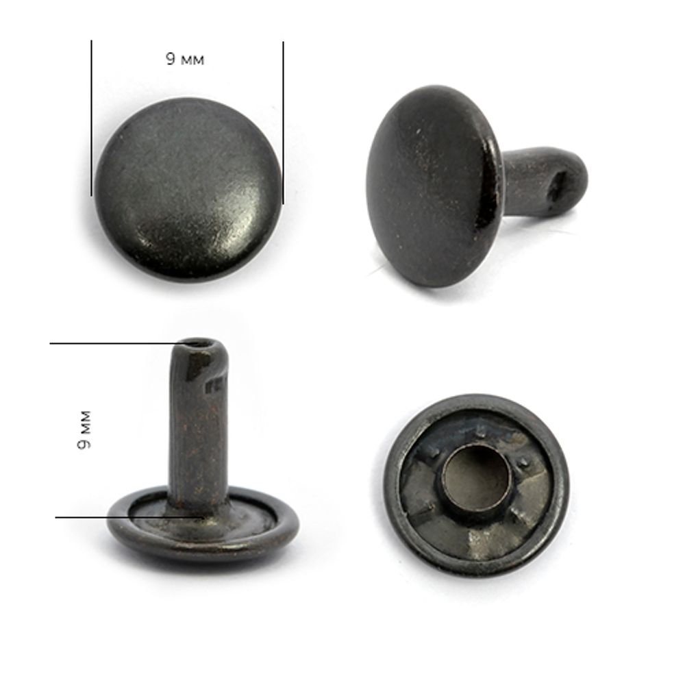 Хольнитены двухсторонние ⌀9 мм, h=9 мм, сталь, New Star №33.5, цв. оксид, ≈2000 шт