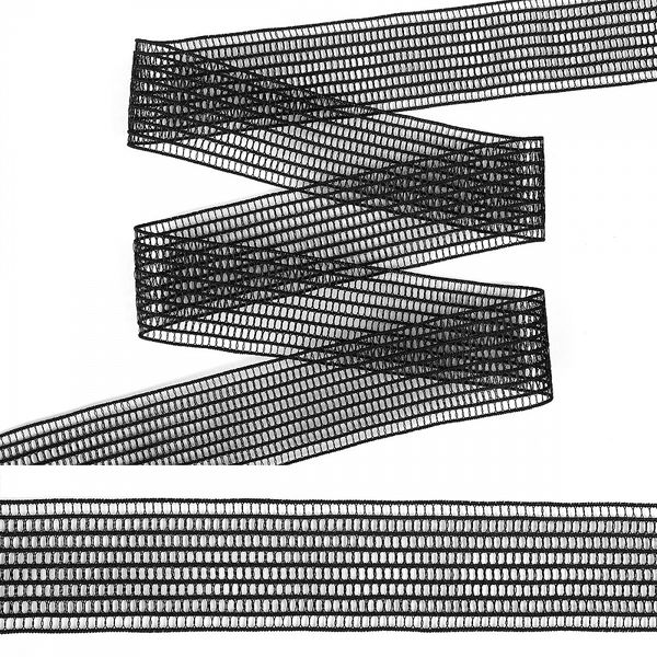 Резинка декоративная 30.0 мм / 4±0.5 метра, арт.ET20.123001, цв.черный