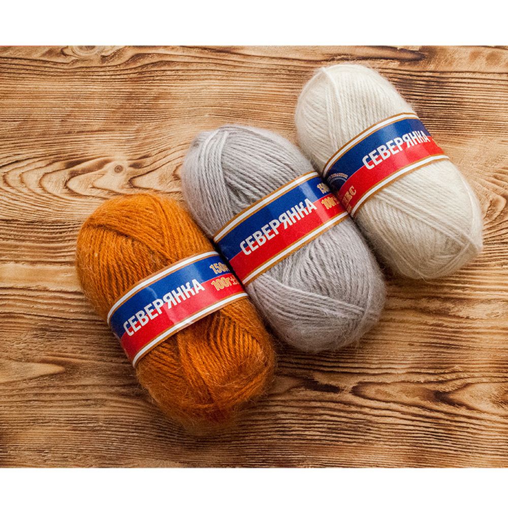 Пряжа Камтекс Северянка / уп.10 мот. по 100 г, 150 м, цв.006 св.бежевый