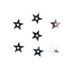 Пайетки фигурные звездочки 7 мм, Астра 10г, 1 серебро, уп.10 шт