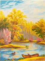 Алмазная (кристальная) мозаика Фрея, на подрамнике Осенний мотив, 30х40 см