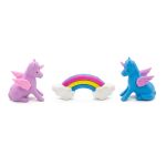 Набор ластиков 3 шт Единорожка, цвет сиренево-голубые, DV-12469