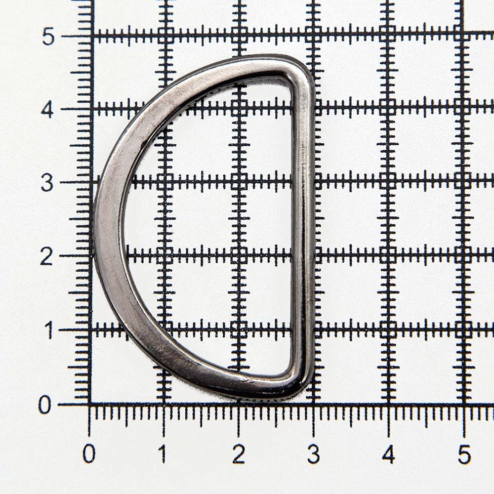 Полукольцо литое металл внутр. 40 мм (внешн. 48х30 мм), 2 шт, Hobby&Pro, чер.никель