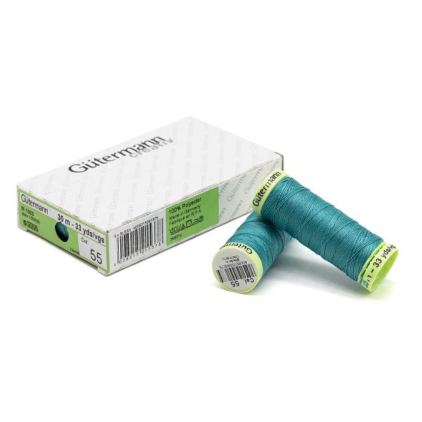 Нитки отделочные Gutermann Top Stitch, 30м, 055 св.зеленая бирюза, 5 катушек