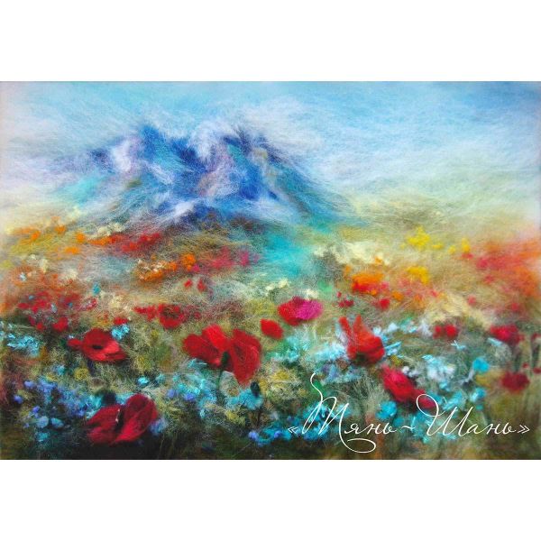 Набор для валяния (живопись цветной шерстью) 