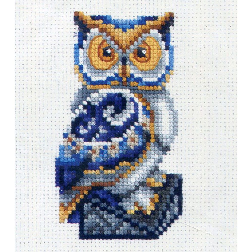 Набор для вышивания нитками Сделай своими руками, Статуэтки. Сова 10х12см