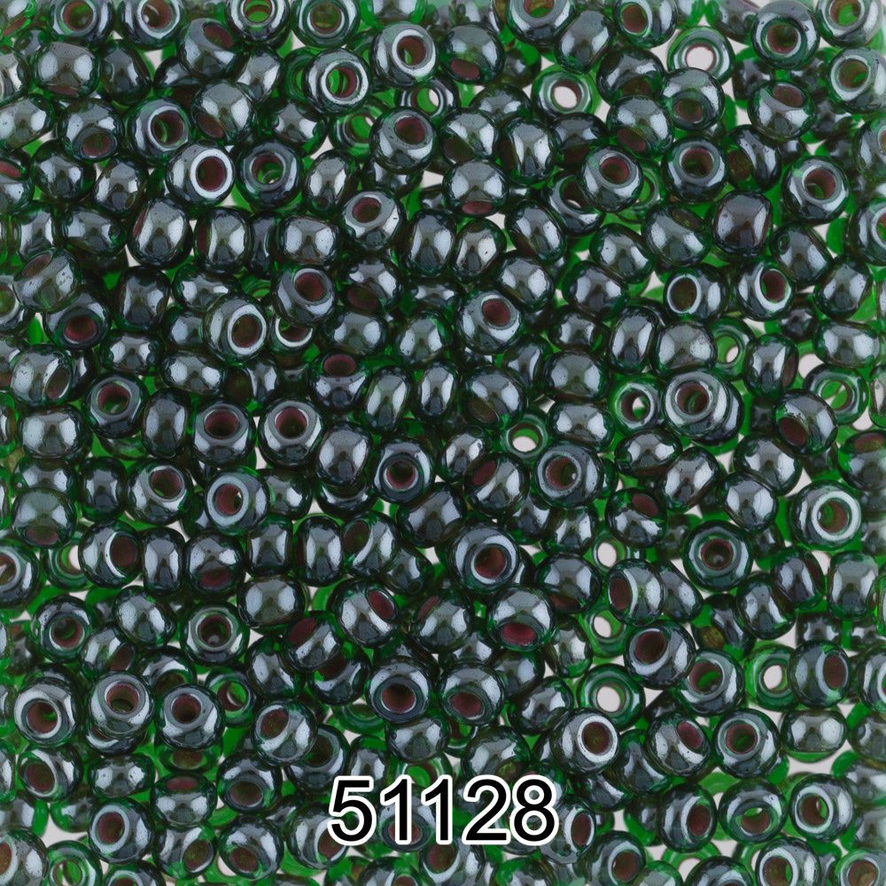 Бисер Preciosa круглый 10/0, 2.3 мм, 500 г, 51128 (Ф060) хаки