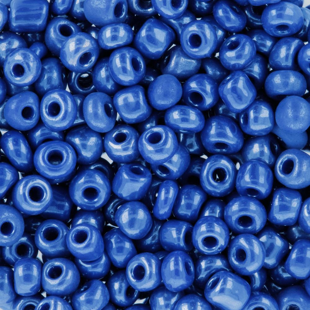Бисер Zlatka 8/0 (2.9 мм), 100 г (10х10 г), №0123A т. голубой, GR