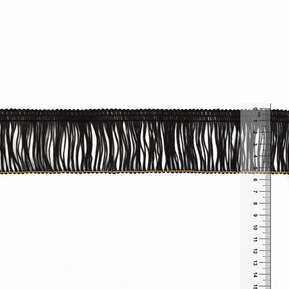 Бахрома отделочная 55.0 мм / 25 метров, черный, Gamma 115