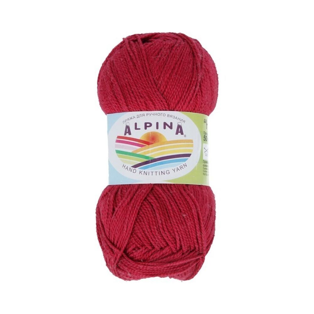 Пряжа Alpina Holly / уп.10 мот. по 50г, 200м, 220 бордовый