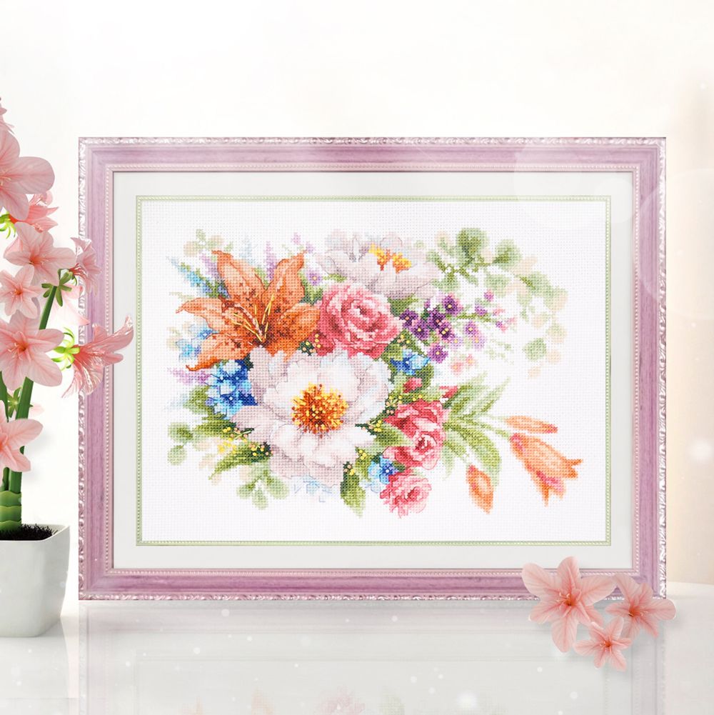 Набор для вышивания нитками Чудесная игла, Нежное настроение, 26х19 см