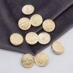 Пуговицы на ножке 36L=23 мм, металл, Gold (золотой), 10 шт, MP06