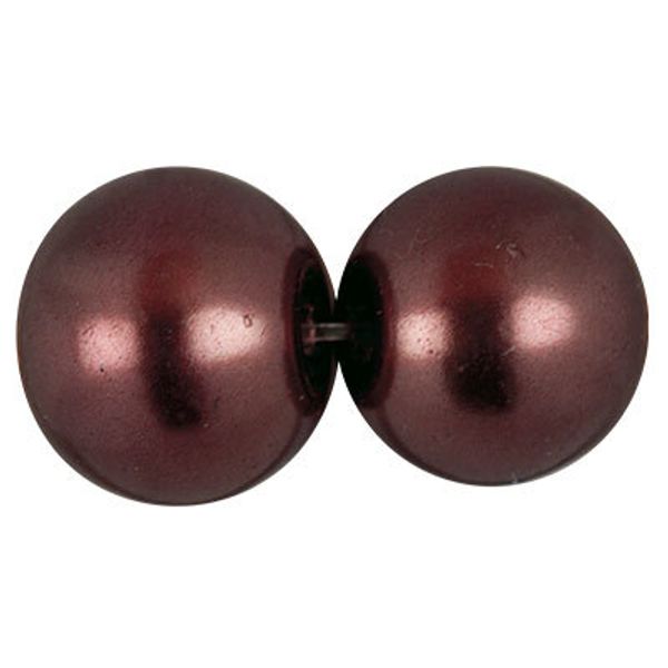 Бусины стекло ⌀14 мм, нить 30 шт, №20 сливовый, Zlatka GBP-06