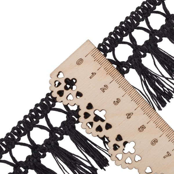 Бахрома отделочная 50.0 мм / 25 метров, 580 черный, 0390-0040, T-04