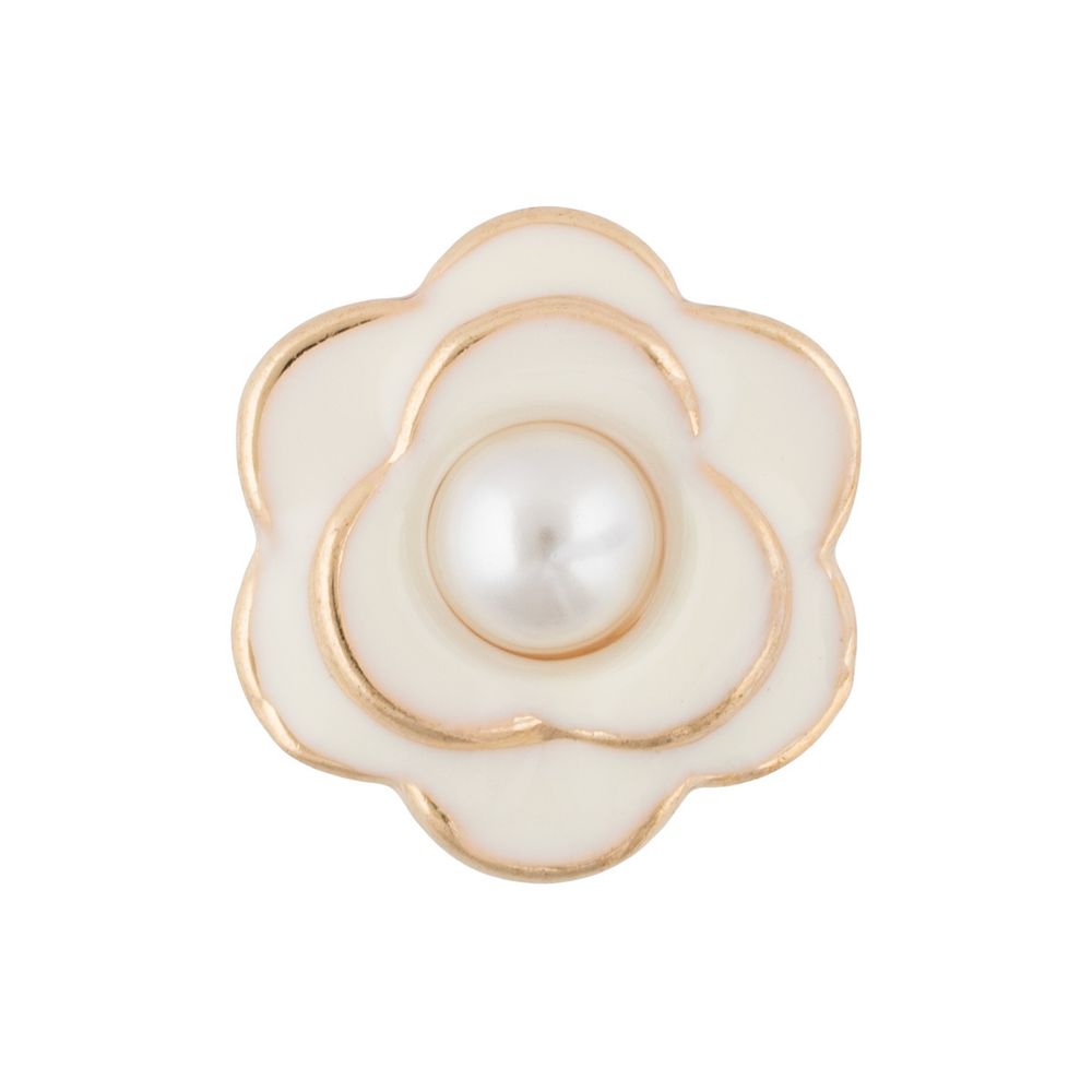 Пуговицы металл 15 мм, 6 шт, 103 молочный, Blitz MB 0278