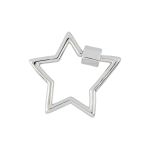 Замок карабин декоративный звезда 26х26 мм, 5 шт, №01 серебро, Zlatka FMK-V04