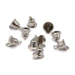 Колокольчики 10 мм, 10 шт, серебро, Астра