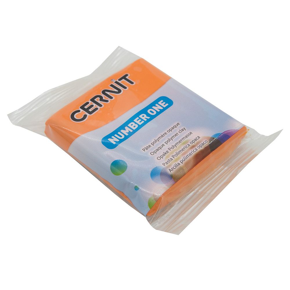 Полимерная глина Cernit №1 запекаемая, классическая 250гр, 752 оранжевый