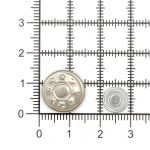 Пуговицы джинсовые ⌀14 мм, фиксированная ножка, сталь, 8 звезд, никель, 100 шт, New Star