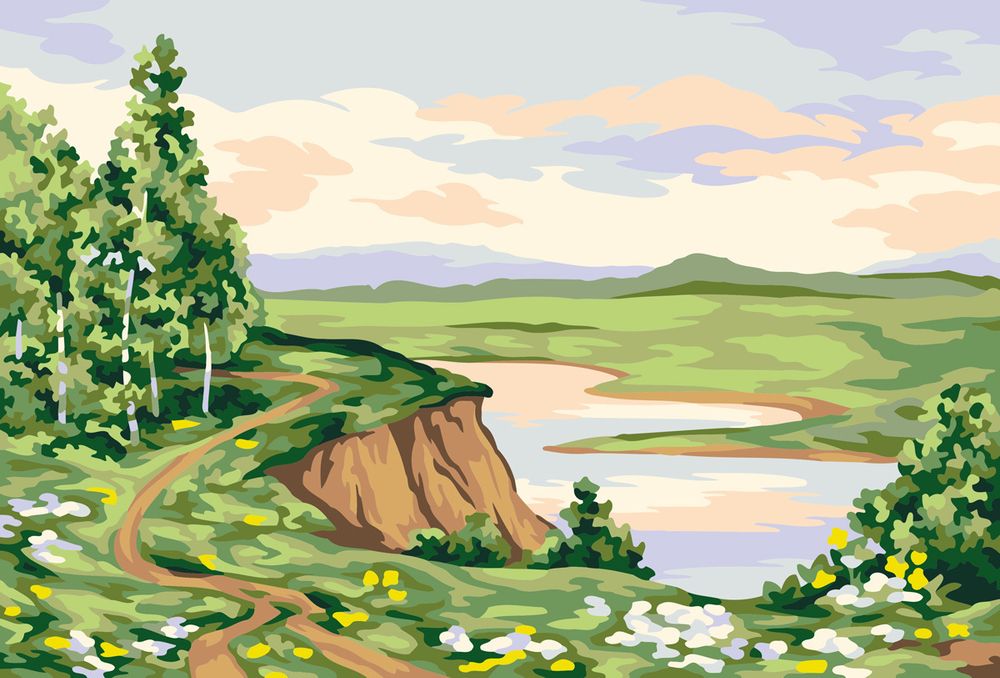 Картина по номерам Фрея, Родные берега, 30х20 см