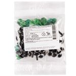 Глаза пластиковые с блестящей вставкой ⌀11 мм, 50 шт, зеленый, HobbyBe PGSB-11F