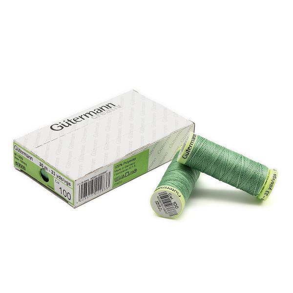 Нитки отделочные Gutermann Top Stitch, 30м, 100 пастельно серо-зеленый, 5 катушек