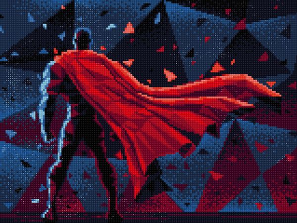 Алмазная (кристальная) мозаика Фрея ALVA 32, Супергерой, 30х40 см