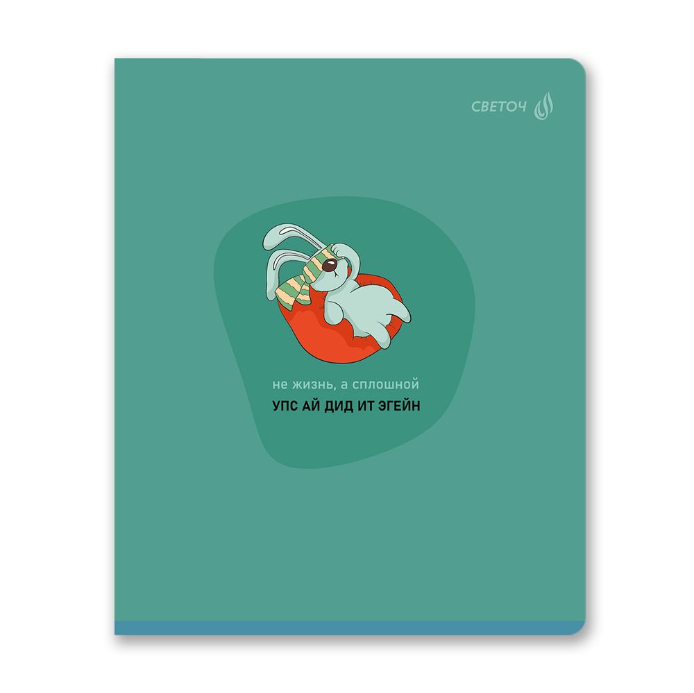 Тетрадь ученическая общая, твин лак, A5 96 л. на скобе 65 г/м², белизна 100% 5 шт линия, 01537 Вопросов нет, Светоч Т208