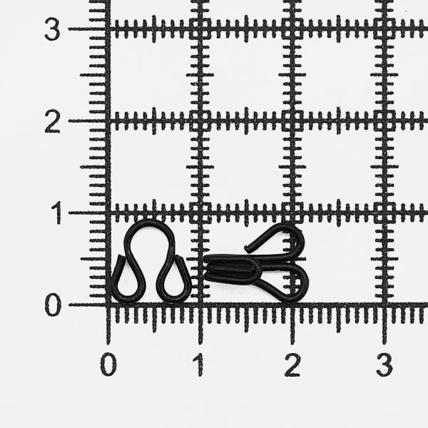 Крючки пришивные 17х9 мм, №3, оксид, 0300-4001
