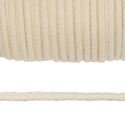 Шнур плетеный ⌀4.0 мм / 100 метров, акрил, 01 молочный