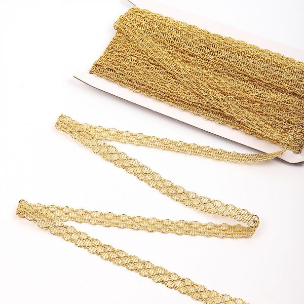 Тесьма отделочная 12 мм / 13.71 метров, TBY 916 цв.золото