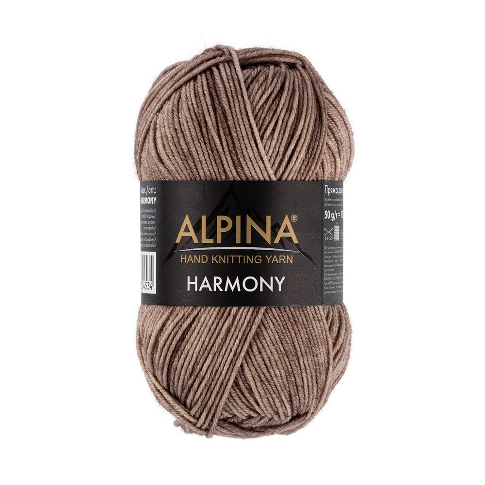 Пряжа Alpina Harmony / уп.10 мот. по 50г, 175 м, 03 св.коричневый