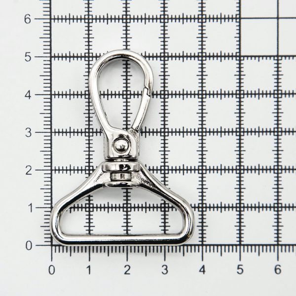 Карабин металл 32.0 мм (52х38 мм), никель, 10 шт