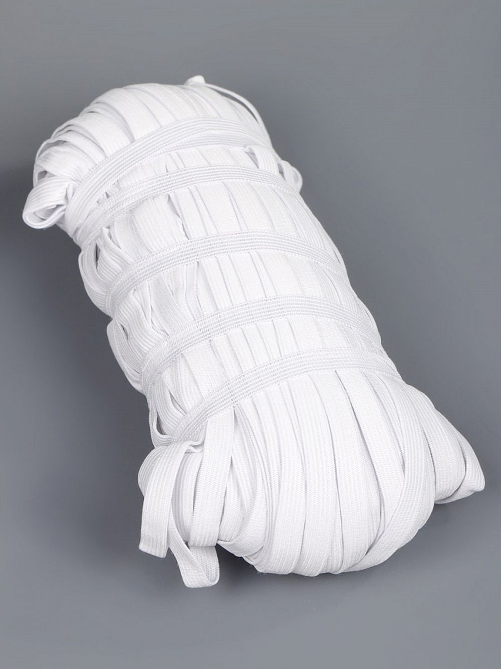 Резинка бельевая (стандартная) 10.0 мм / 100 метров, 3.9 г, вязаная, белый