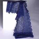 Кружево бельевое эластичное 180 мм / 3 м, TBY.L1351, цв.L1832 синий, Kruzhevo