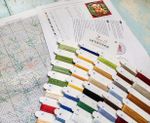 Набор для вышивания нитками LetiStitch, Рождественский щенок, 26х26 см