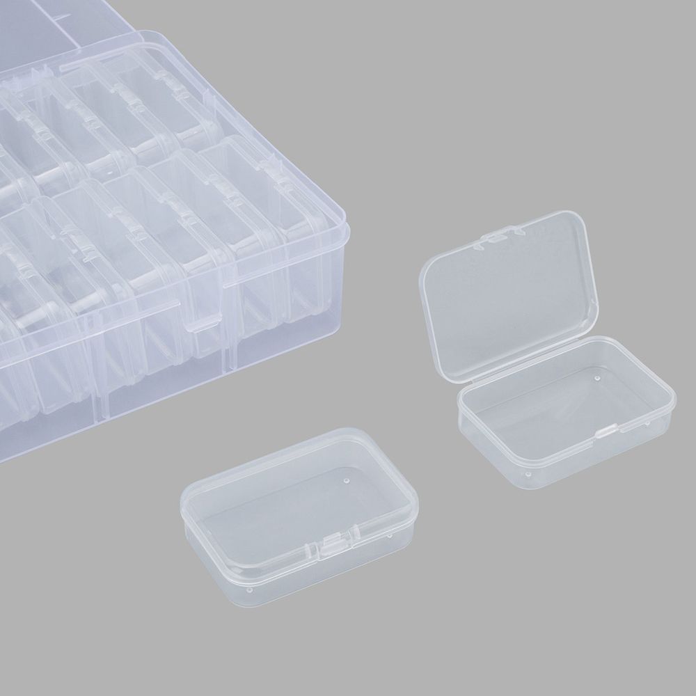 Контейнер для хранения мелочей 27.6х16.4х5.6 см, 24 штуки в боксе