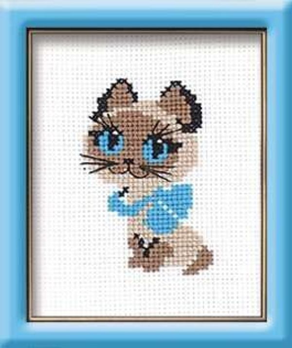 Набор для вышивания нитками Риолис, Котенок 13х16 см