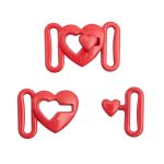 Пряжка-застежка для бюстгальтера металл 8.0 мм, металл/эмаль, C820 красный, 10 шт