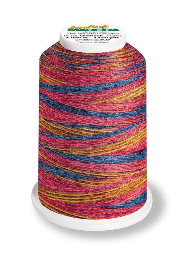 Нитки текстурированные Madeira Aeroflock №100, 1000 м, цв. 9121 9609, 9121, 4 катушки