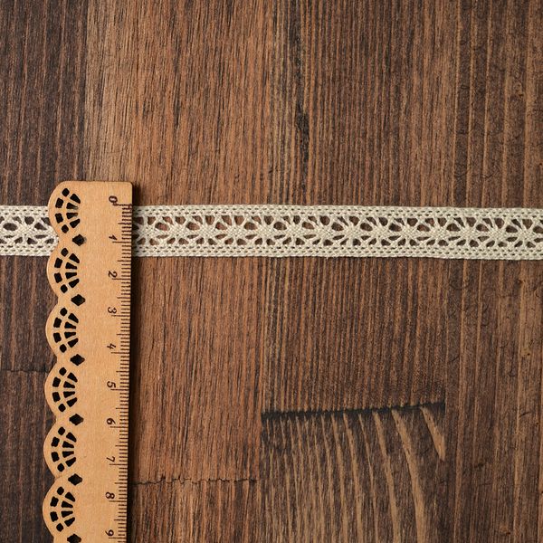 Кружево вязаное (тесьма) 15 мм / 10 метров, цв.28 молочный, Kruzhevo