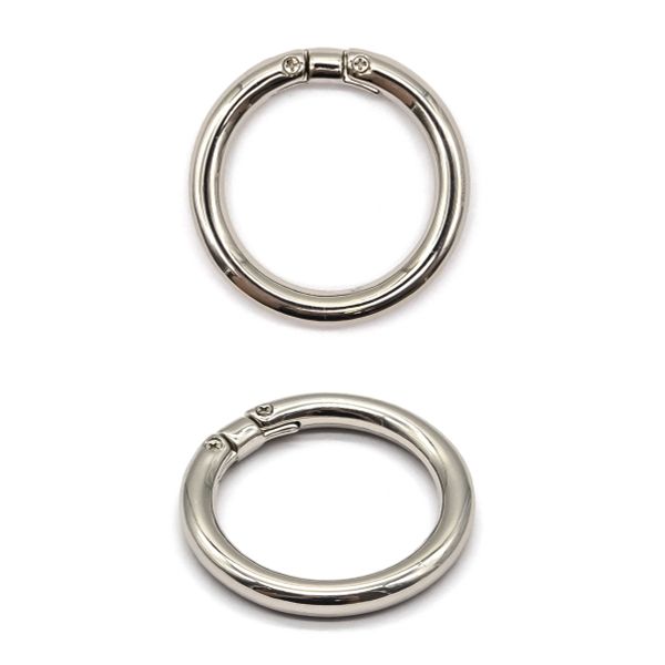 Кольцо разъемное металл на винтах 30 мм (40 мм внешн.), никель, 4 шт, BIG