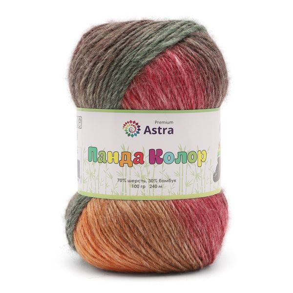 Пряжа Astra Premium (Астра Премиум) Панда Колор / уп.3 мот. по 100 г, 240 м, 06 секционный