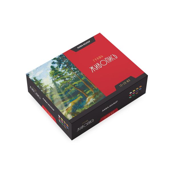 Краска гуашь 12 цв. 20 мл, Аква-колор JIV-G12