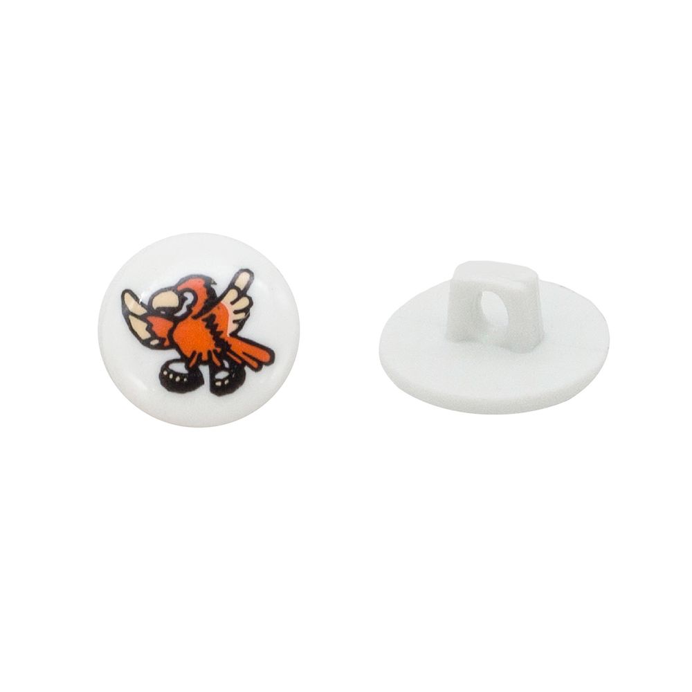 Пуговицы детские Птичка (QN113-W1) (красный), 36 шт, Magic Buttons