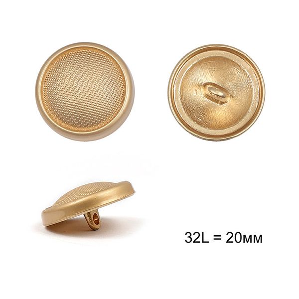 Пуговицы на ножке металл С-ME343 цв.золото 32L-20мм, 12 шт