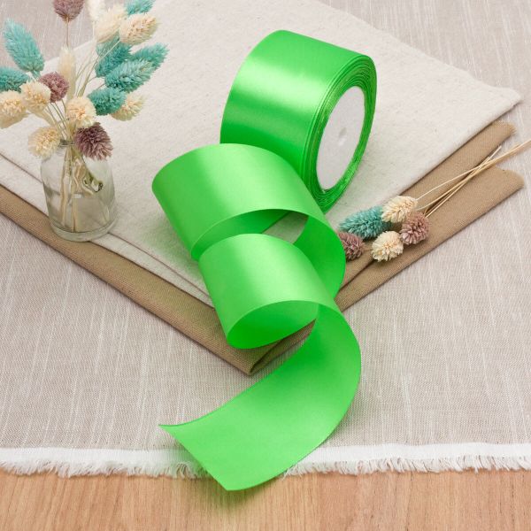 Лента атласная 1-сторонняя 50.0 мм / 22.86±1 метров, аналог 7730446, 52 светло-зеленый, DDZ2401, Globus